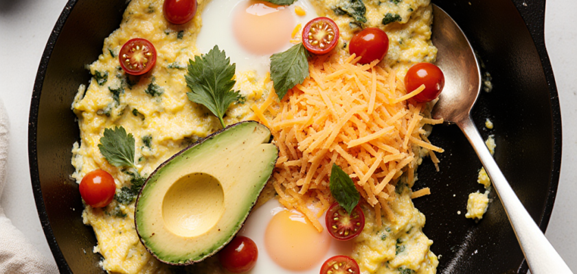 Four-Ingredient Avocado Scramble