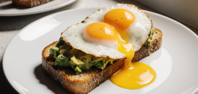 Four-Ingredient Avocado Toast with Scrambled Eggs