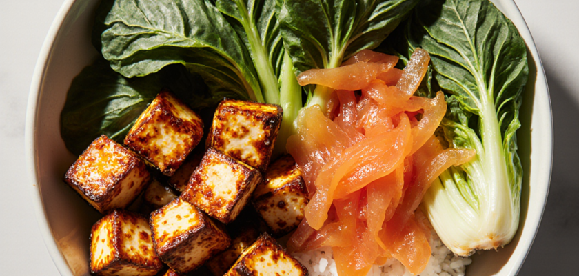 Four-Ingredient Korean Air-Fried Tofu Bowls