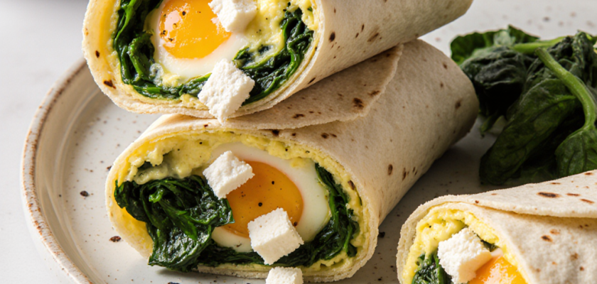 Four-Ingredient Mediterranean Egg Wraps