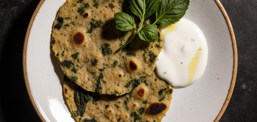 Four-Ingredient Methi Thepla Wraps