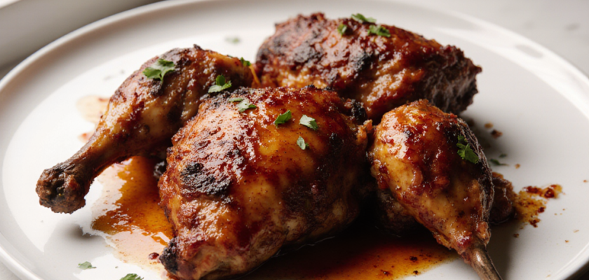 Four-Ingredient Slow Cooked BBQ Chicken