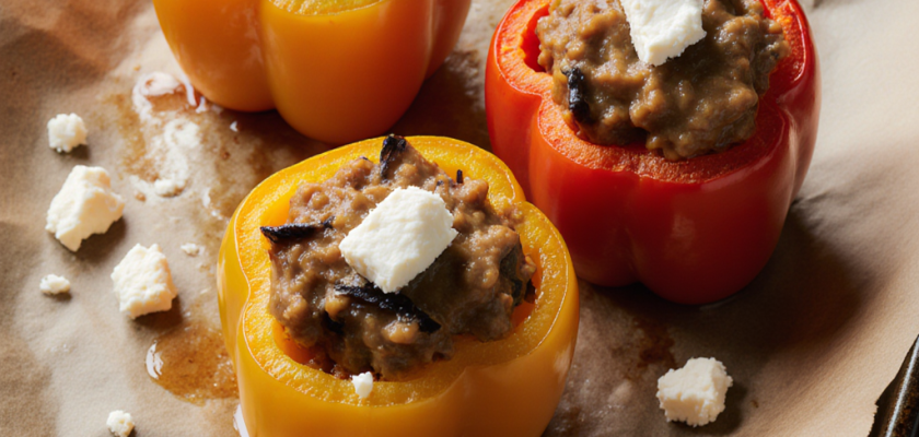 Four-Ingredient Şakşuka-Stuffed Peppers