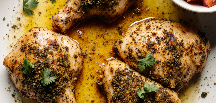 Four-Ingredient Baked Za'atar Chicken with Tomato Salsa