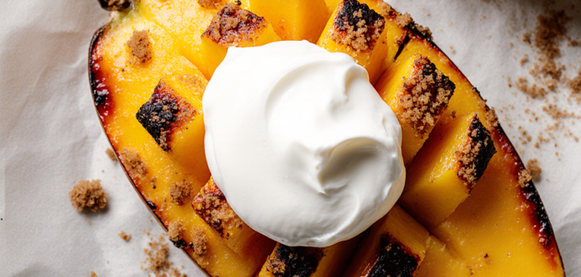 Four-Ingredient Broiled Mango Coconut Delight