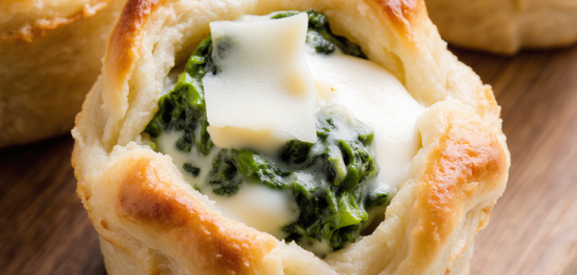 Four-Ingredient Cheesy Spinach Puffs