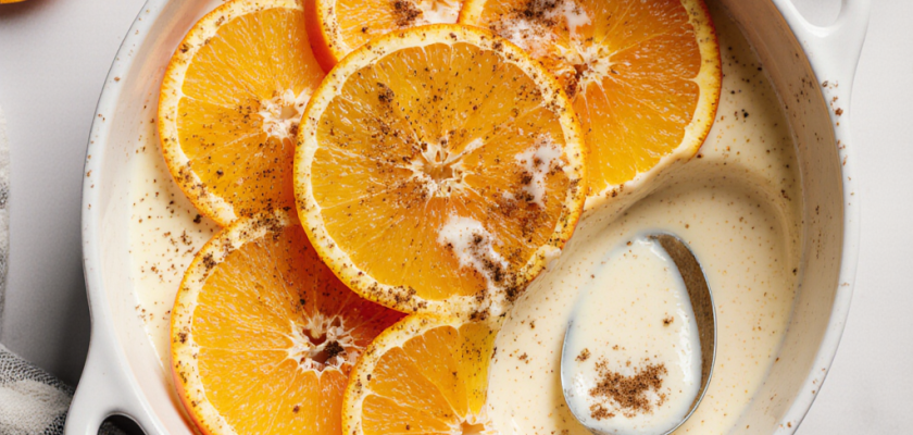 Four-Ingredient Cinnamon Orange Broiled Custard