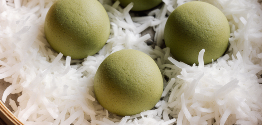 Four-Ingredient Coconut Matcha Mochi