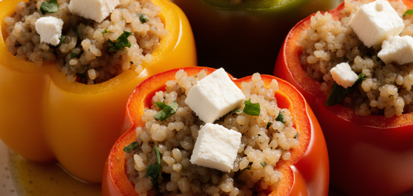 Four-Ingredient Greek Stuffed Peppers