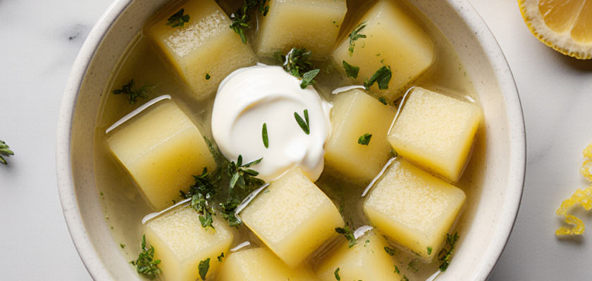 Four-Ingredient Lemon Thyme Poached Potato Bites