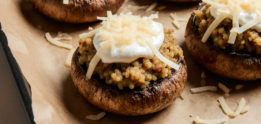 Four-Ingredient Stuffed Portobello Mushrooms