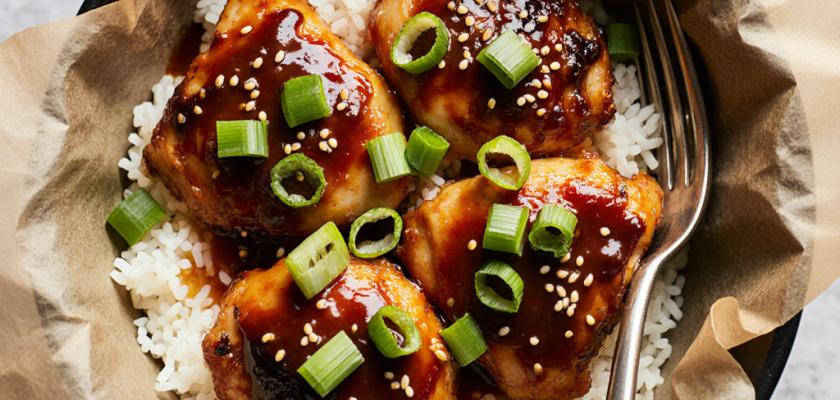 Four-Ingredient Baked Teriyaki Chicken Bowls