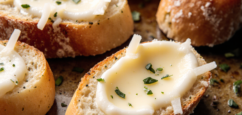 Four-Ingredient Cheesy Garlic Bread Bites
