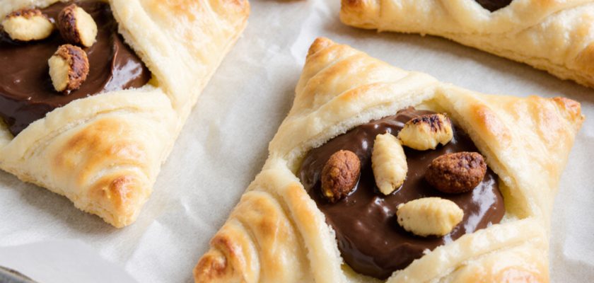 Four-Ingredient Chocolate Hazelnut Stuffed Pastries
