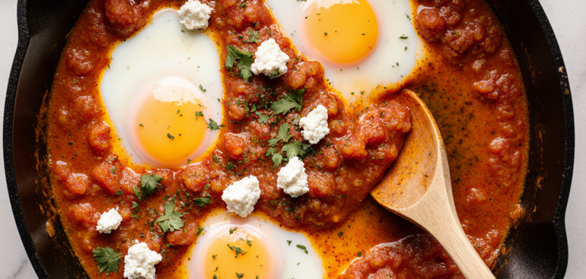 Four-Ingredient Moroccan Spiced Poached Eggs