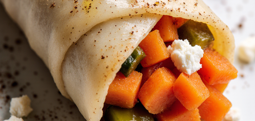 Four-Ingredient Moroccan Spiced Vegetable Rolls