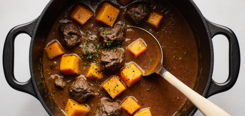 Four-Ingredient Spiced Lamb and Pumpkin Stew