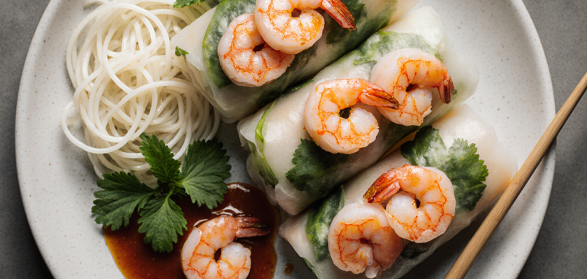 Four-Ingredient Vietnamese Poached Shrimp Rolls