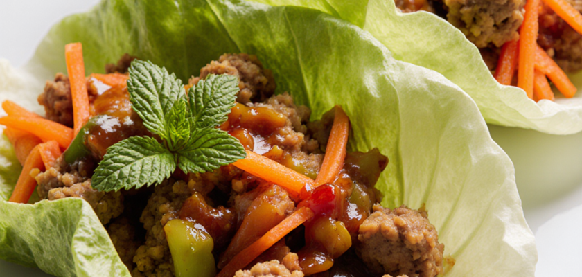 Four-Ingredient Vietnamese Savory Lettuce Wraps