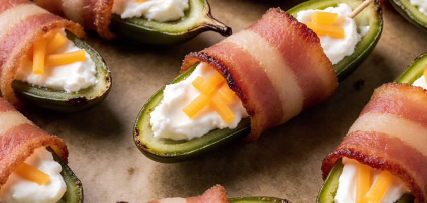 Four-Ingredient Bacon-Wrapped Jalapeño Poppers