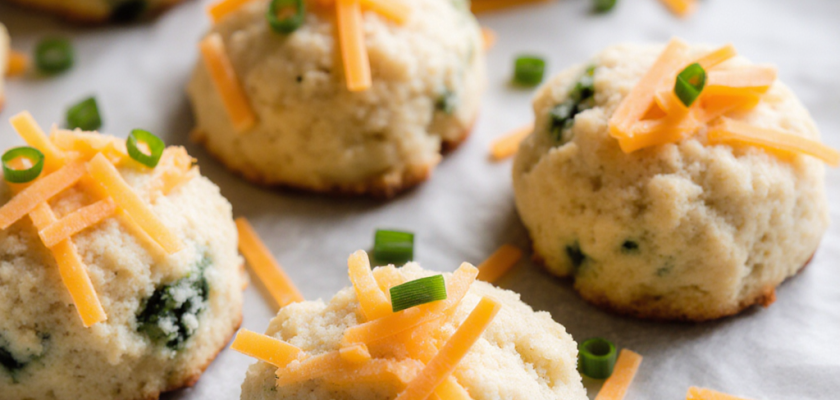 Four-Ingredient Cheddar and Chive Scone Bites