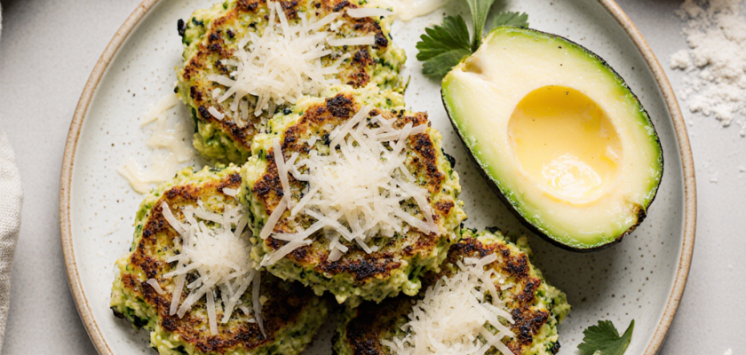 Four-Ingredient Cheesy Zucchini Fritters