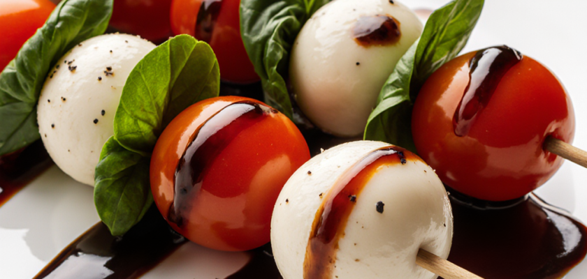 Four-Ingredient Grilled Caprese Skewers