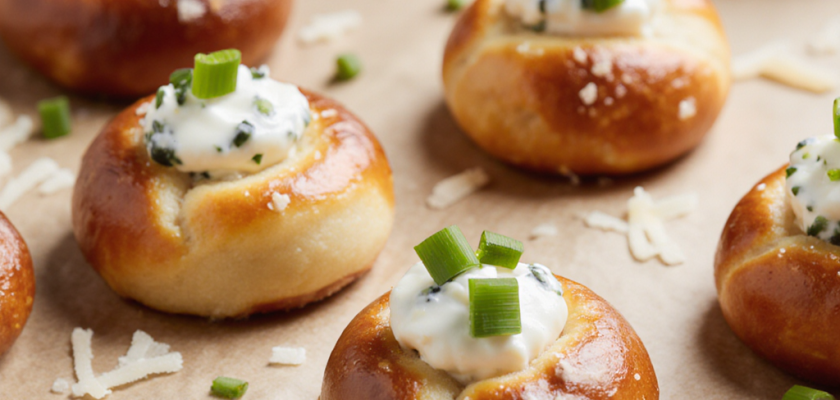 Four-Ingredient Kräuter Käse-Stuffed Pretzel Bites