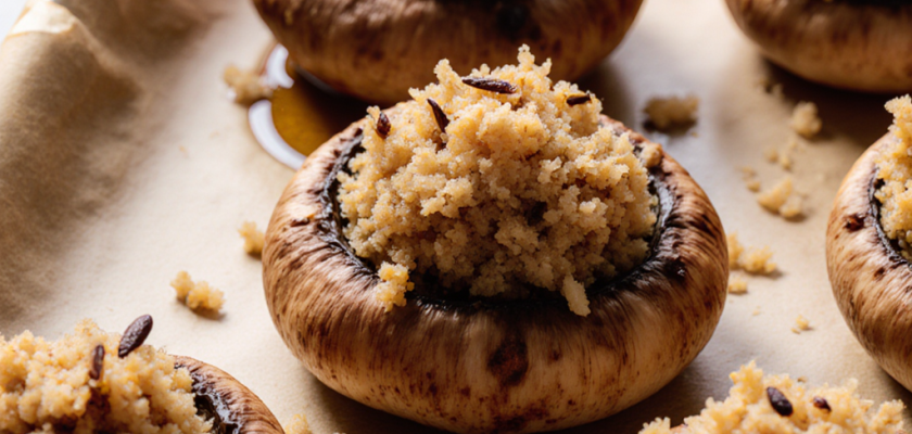 Four-Ingredient Miso-Stuffed Shiitake Mushrooms
