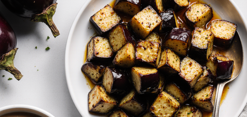 Four-Ingredient Moroccan Spiced Smoky Eggplant Bites