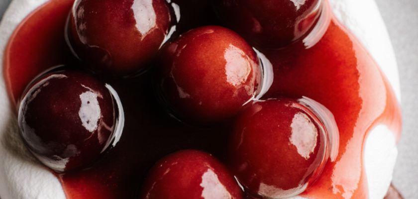 Four-Ingredient Pickled Cherry Schaum Torte