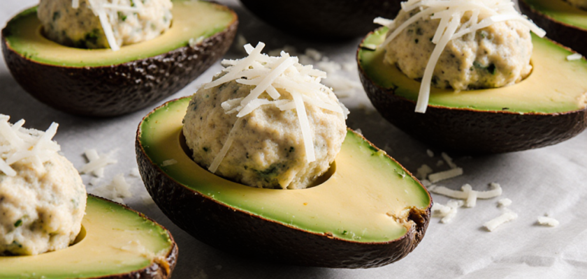 Four-Ingredient Pão de Queijo Stuffed Avocado