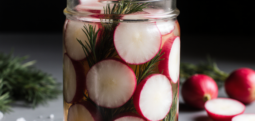 Four-Ingredient Savory French Pickled Radish Bites