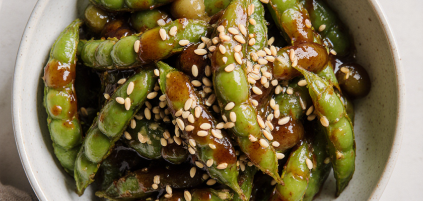 Four-Ingredient Soy Glazed Edamame