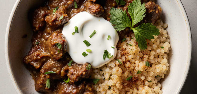 Four-Ingredient Spiced Lamb and Yogurt Bowl