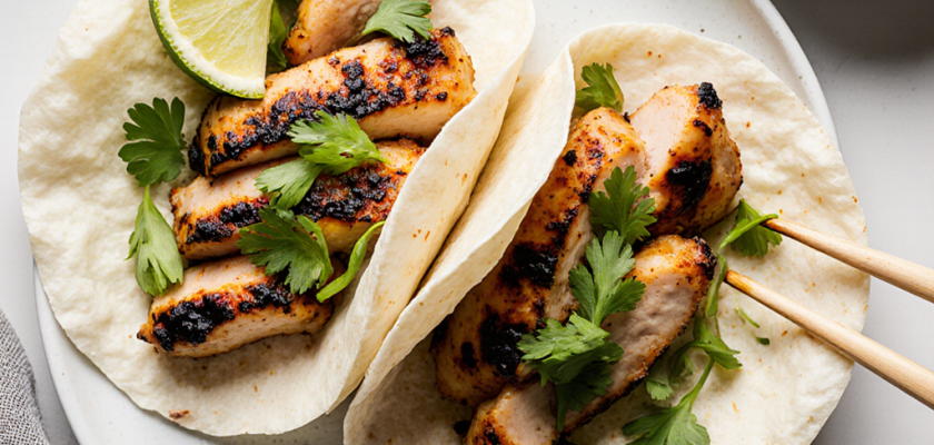 Four-Ingredient Spicy Lemongrass Chicken Wraps