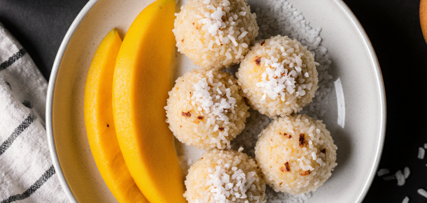 Four-Ingredient Stir-Fried Mango Sticky Rice Balls