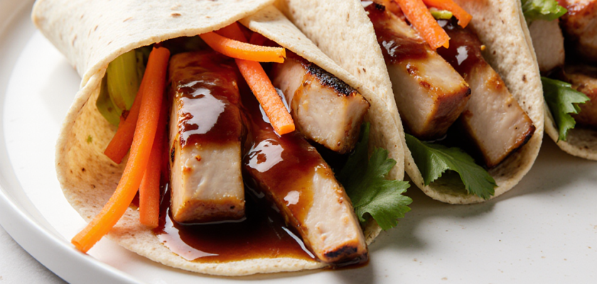 Four-Ingredient Teriyaki Chicken Wraps