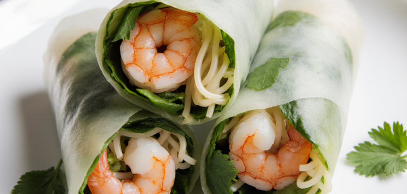 Four-Ingredient Vietnamese Shrimp Spring Rolls