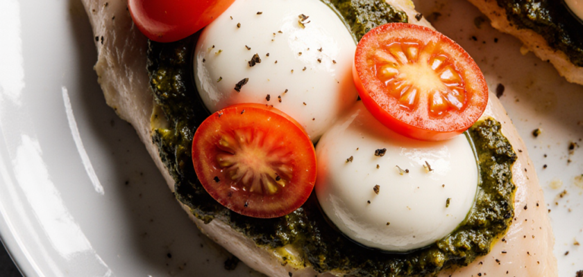 Four-Ingredient Caprese Stuffed Chicken