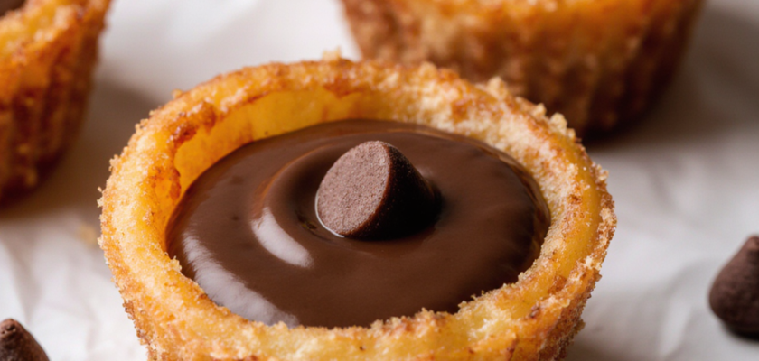 Four-Ingredient Churro Cups with Chocolate Ganache