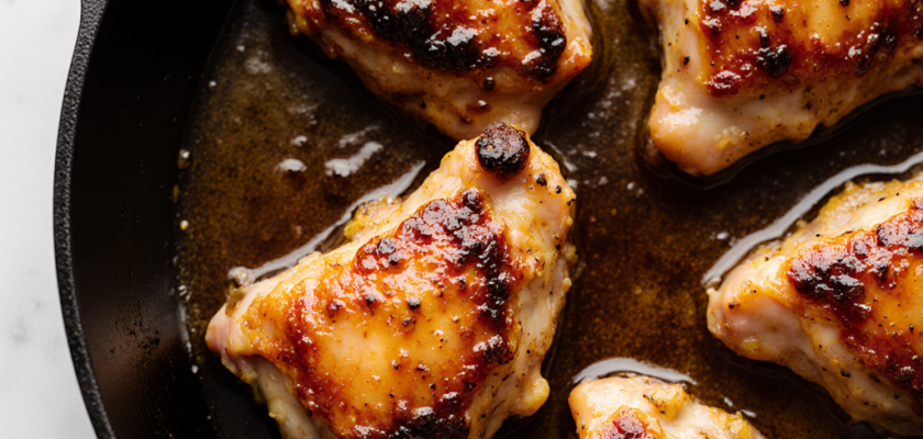 Four-Ingredient Cider-Glazed Chicken Thighs