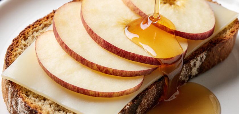 Four-Ingredient German Broiled Cheese and Apple Toast