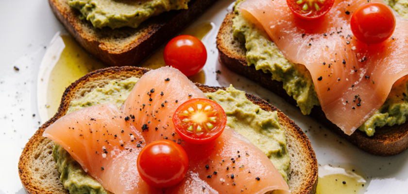 Four-Ingredient Grilled Avocado Toast with Smoked Salmon