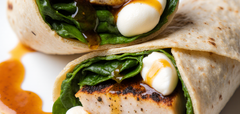 Four-Ingredient Italian Herb Chicken Wraps