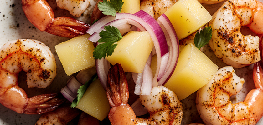 Four-Ingredient Jerk Shrimp with Pineapple Salsa