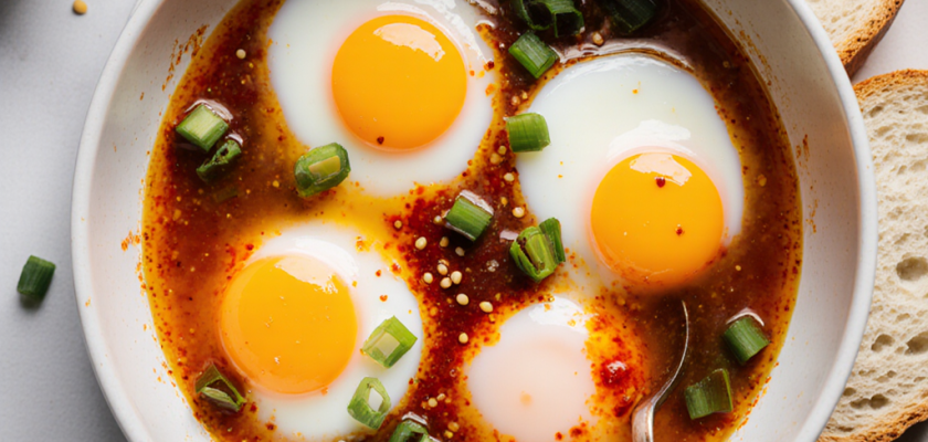 Four-Ingredient Korean-Style Poached Eggs with Gochujang