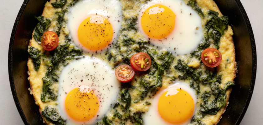 Four-Ingredient Masala Spinach Frittata