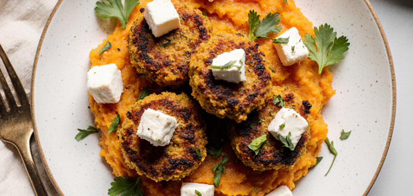 Four-Ingredient Masala Sweet Potato Tikki