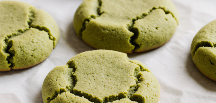 Four-Ingredient Matcha Butter Cookies